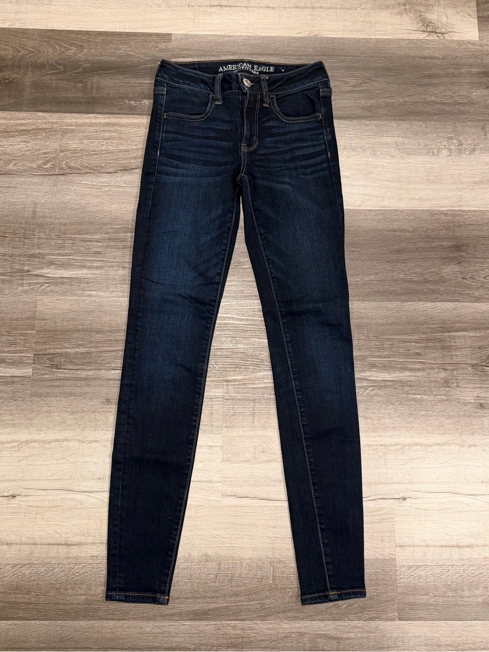 American Eagle Outfitters Womens Hi-Rise Jegging Dark Wash Skinny Jeans Size 2L